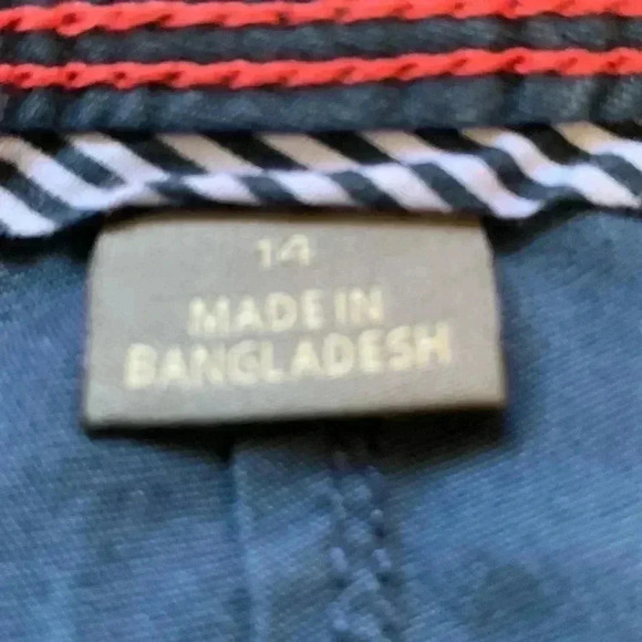 Natural Reflections 100% Cotton Mid Rise Flat Front Blue  Shorts - Picture 5 of 7